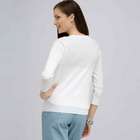 Beaded 3/4 Sleeve Cardigan., White, small