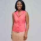 Sleeveless Blouse., New Coral, small