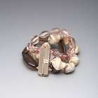 Pink and Brown Bracelet, Gold, small