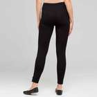 Capri Leggings with Snap Button Detail, Black, small
