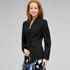 V-Neck Jacket, Black, small