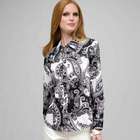Paisley Shirt, Black & White, small