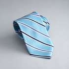 Striped Silk Tie, Turquoise, small
