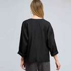 3/4 Sleeve Jacket, Black, small