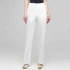 Straight Leg Pant., White, small