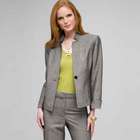 Washable Linen 2 Pocket Jacket, Black & White, small