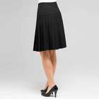 Side Button Pleated Skirt, Black, small