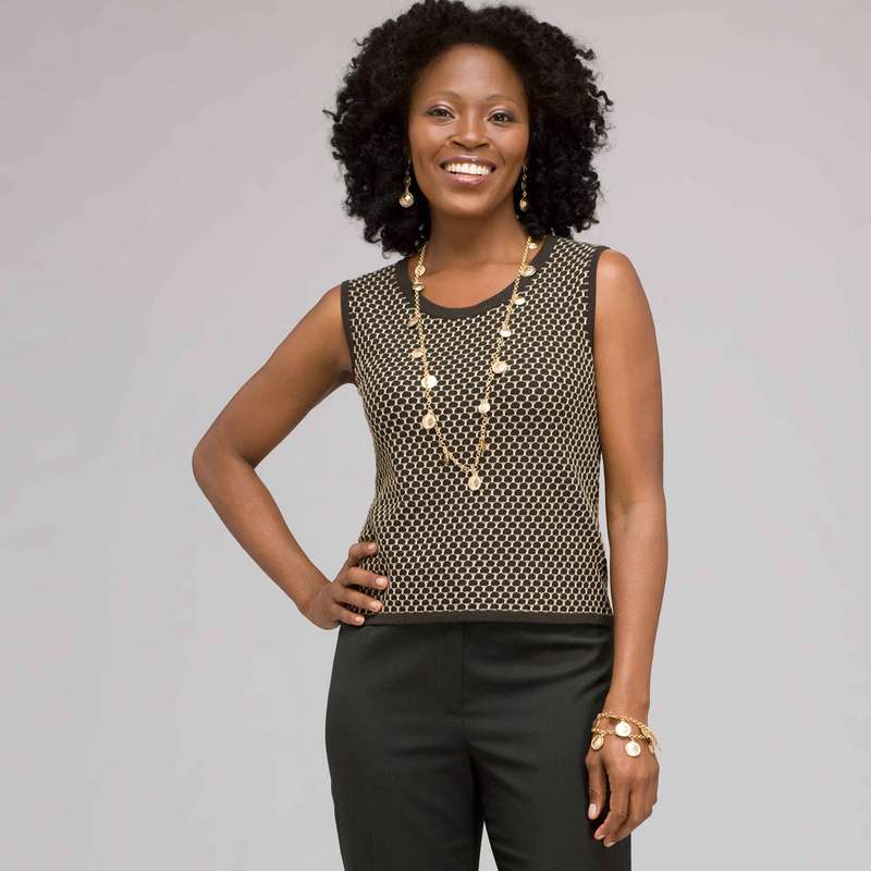 Dot Pattern Shell, Laurel/ Chino, large