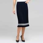 Long Pleated Skirt, Ink & White, small