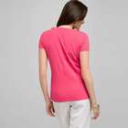 Flower Embellishment Tee, Hot Pink, small