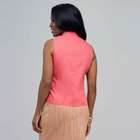 Sleeveless Blouse., New Coral, small