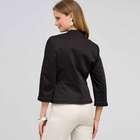 Ruffle Trim Jacket, Black, small