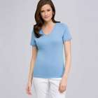 Short Sleeve V-Neck Tee, clear sky, small