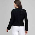 Crew Neck Jacket., Black, small