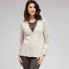 Long Sleeve Cardigan, Light Caraway Heather, small