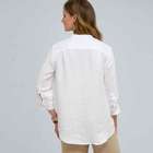 Pleated Button Down, White, small