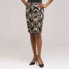 Tribal Inspired Slim Skirt, Black Multi, small