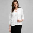 Crew Neck Cardigan, White, small