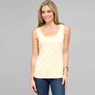 Lace Trim Tank, custard, small