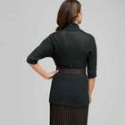 Novelty Stitch Belted Cardigan, Laurel, small