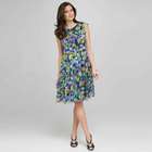 Floral Ruffly Seam Party Dress, Aloe Multi, small