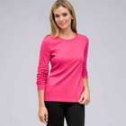 Long Sleeve Crew Neck, Begonia Pink, small