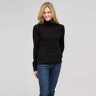 Wool Blend Turtle Neck Sweater, Black, small