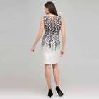 Floral Black and White Dress., White & Black, small