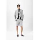 Straight Fit Shorts With Button Closure, Gray, small