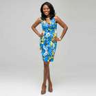 Floral V-Neck Dress Tiered, Pool Multi, small