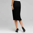 Long Pleated Skirt, Black, small