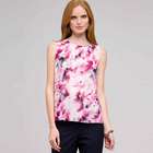 Sleeveless Pleated Floral Front Blouse, Tulip Multi, small