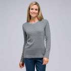 Long Sleeve Crew Neck Top, Heather Grey Multi, small