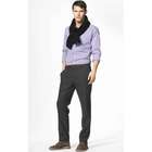 Microcheck Straight Leg Trousers, Grey, small