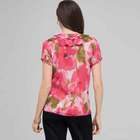 Ruffle Front Blouse., Pink Gem Combo, small