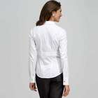 Fitted Seamed Shirt, White, small