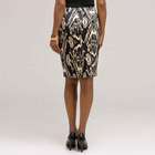 Tribal Inspired Slim Skirt, Black Multi, small