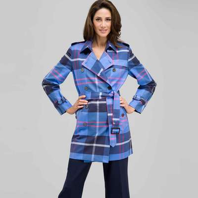 Trench Coat, Blue Fox Multi, medium