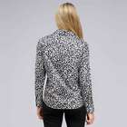 Long Sleeve Classic Button Front Shirt, Black & Sugar, small