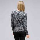 Button Front Crew Neck Cardigan, Grey Heather Multi, small