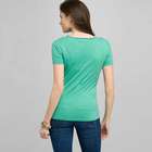 Scoop Neck Tee With Applique, seagrass, small