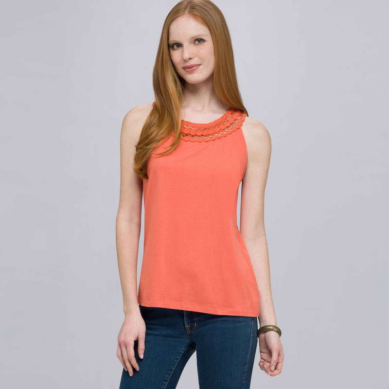 Cut Away Tank, Sundried Coral, large