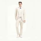 Front Rise Straight Leg Pants, Beige, small