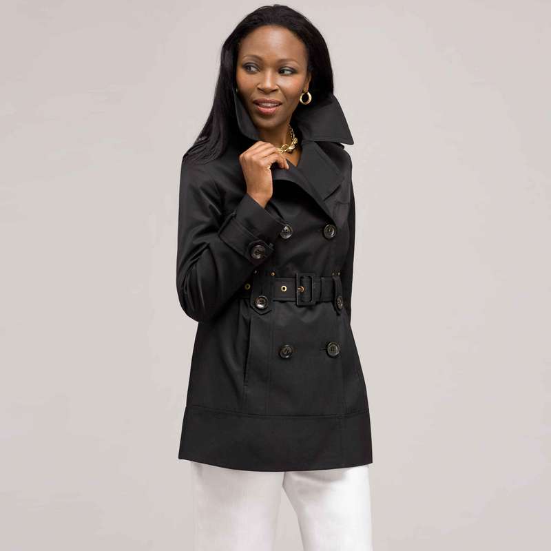 Trench Coat, Black, large