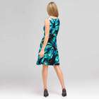 Island Floral Cowl Neck Dress, Aqua Multi, small