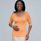 Scoop Neck Knit., LIght Tangerine, small