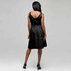 Belted Fit and Flare., Black, small