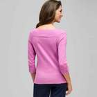 3/4 Sleeve Boat Neck Knit, Lavender, small