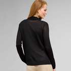 Ruffle Front Cardigan, Black, small