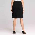 Washable Wool Classic Straight Skirt , Black, small